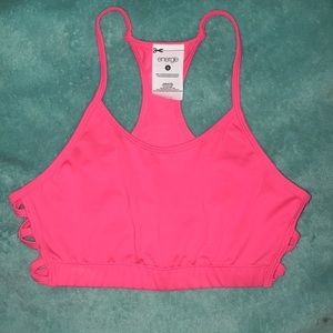 🌺 Hot pink cutout sports bra